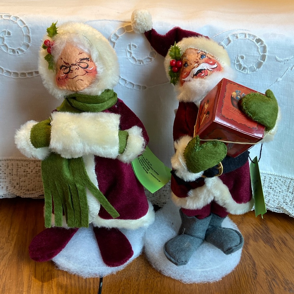 Vintage Annalee Dolls Santa Mrs Clause Mobilitee USA Original Tags Excellent